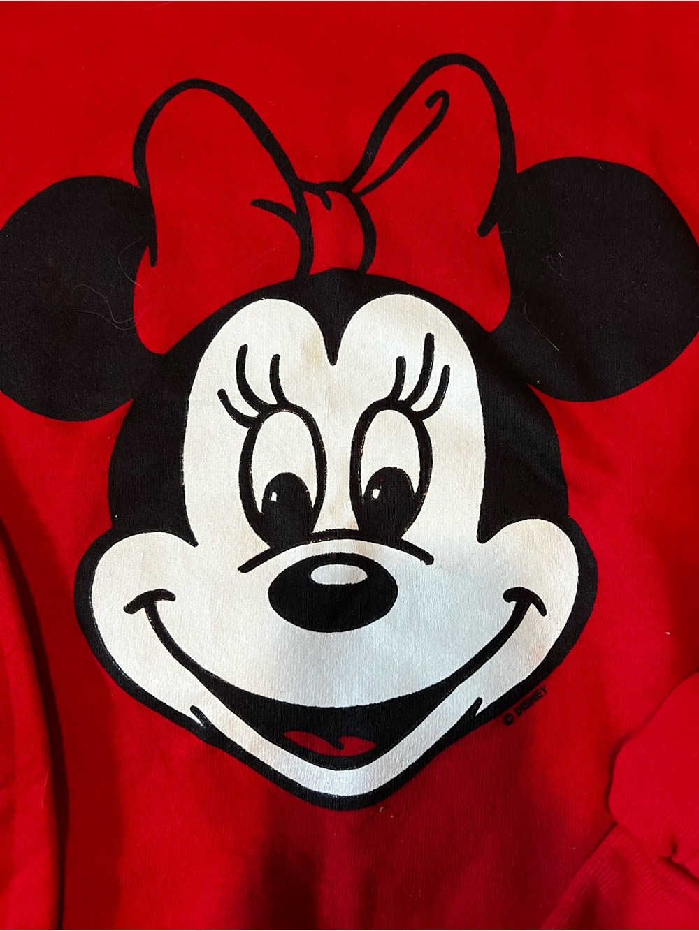 Jerzees Red Kids Minnie Mouse Sweatshirt Disney.